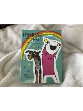 Hyperbole and a Half By Allie Brosh 12 Die Cut Notecards & Envelopes 4 Designs